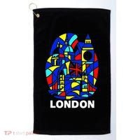 Stained Glass London Landmarks Golf Towel thumb 0