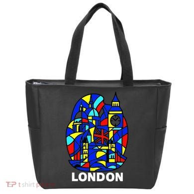 Stained Glass London Landmarks Tote Bag