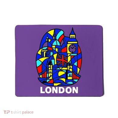 Stained Glass London Landmarks Mousepad