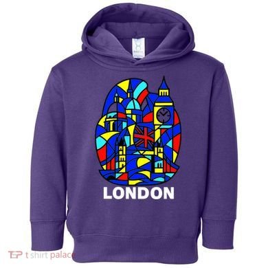 Stained Glass London Landmarks Toddler Hoodie