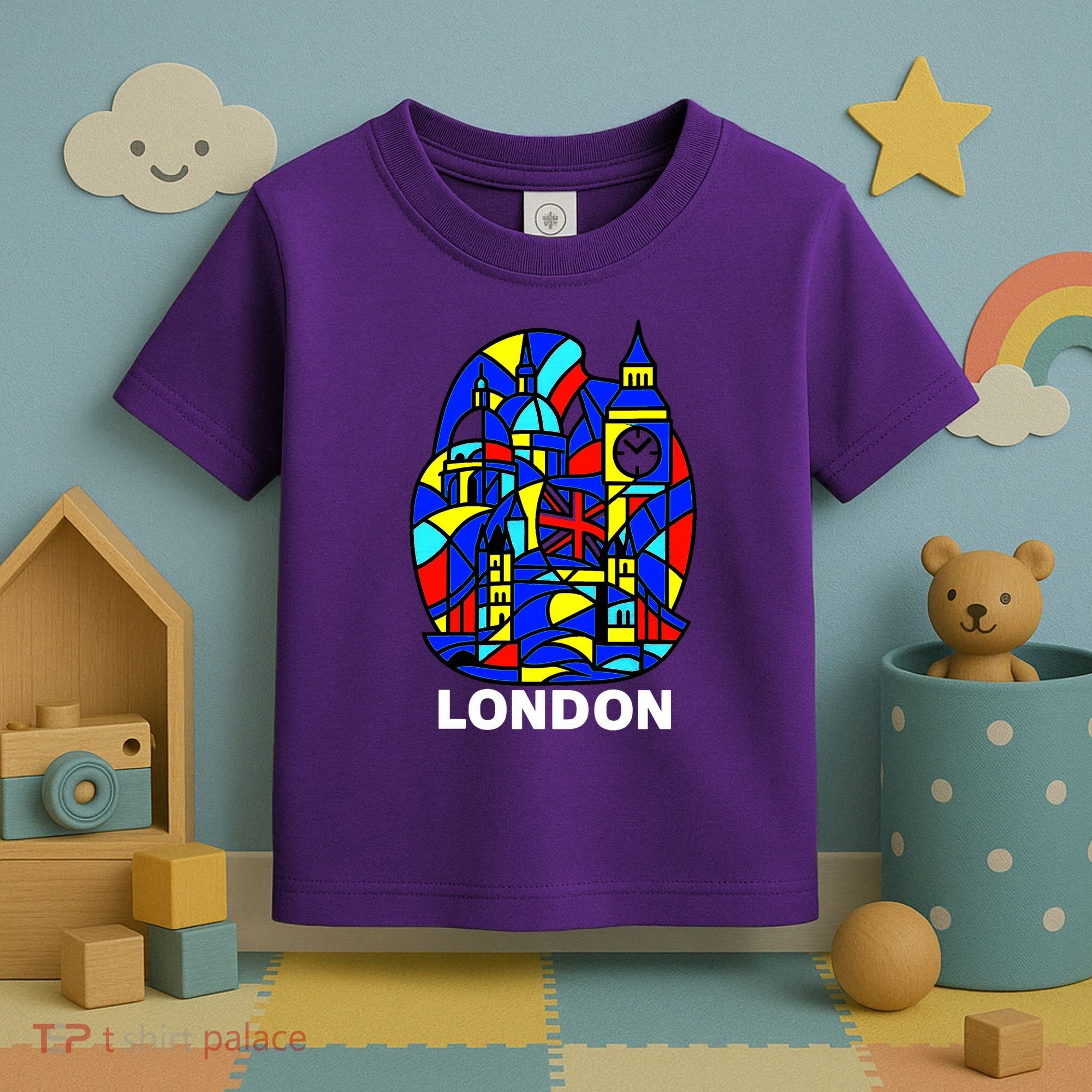 Stained Glass London Landmarks Toddler T-Shirt