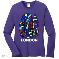 Stained Glass London Landmarks Women's Long Sleeve Shirt thumb 0