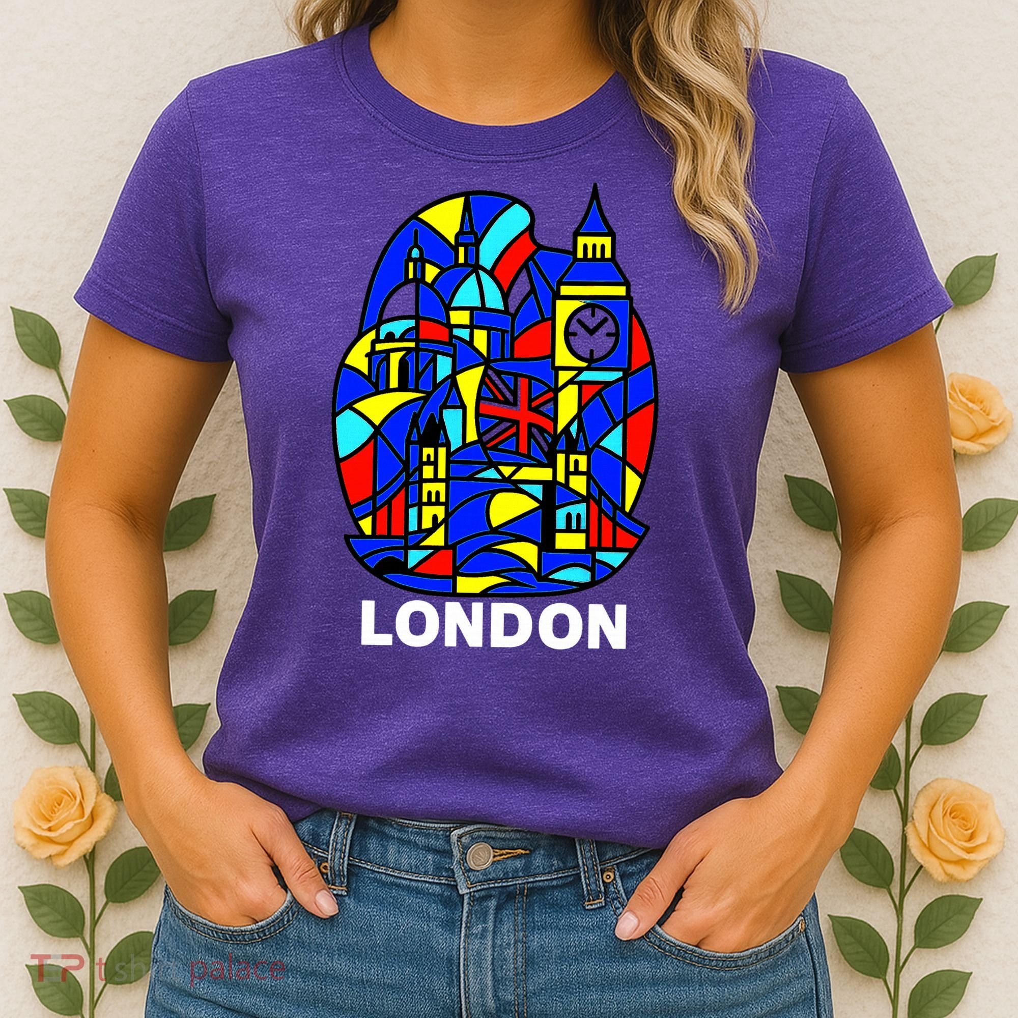 Stained Glass London Landmarks Women's T-Shirt