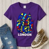 Stained Glass London Landmarks Women's T-Shirt thumb 3