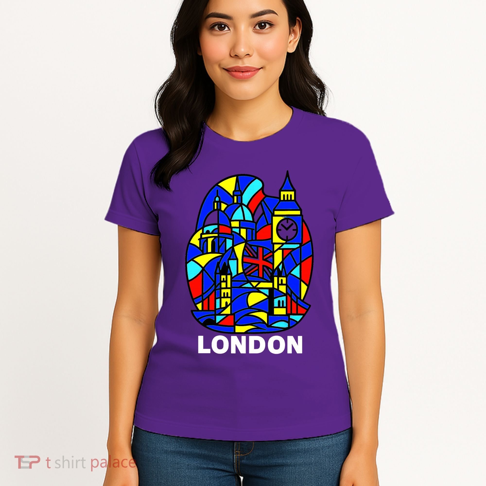 Stained Glass London Landmarks Women's T-Shirt