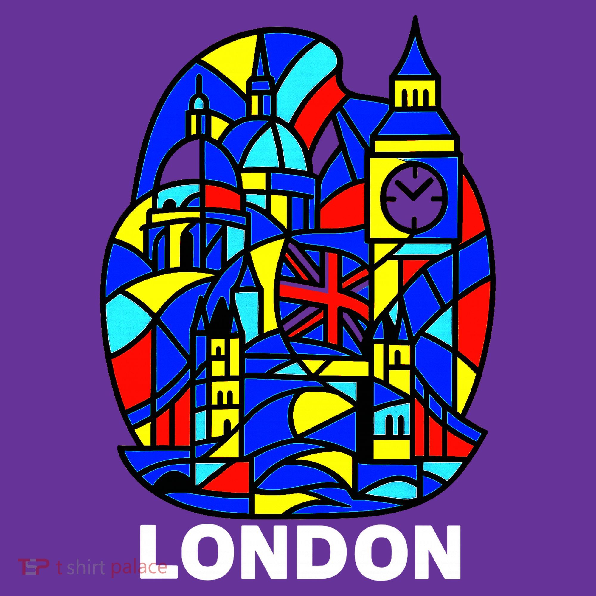 Stained Glass London Landmarks Kids Sweatshirt
