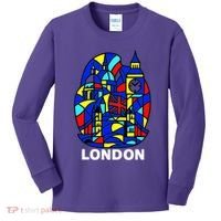 Stained Glass London Landmarks Kids Long Sleeve Shirt thumb 0