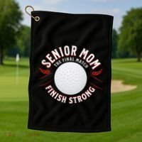 Senior Golf Mom Great Gift Golf Towel thumb 1