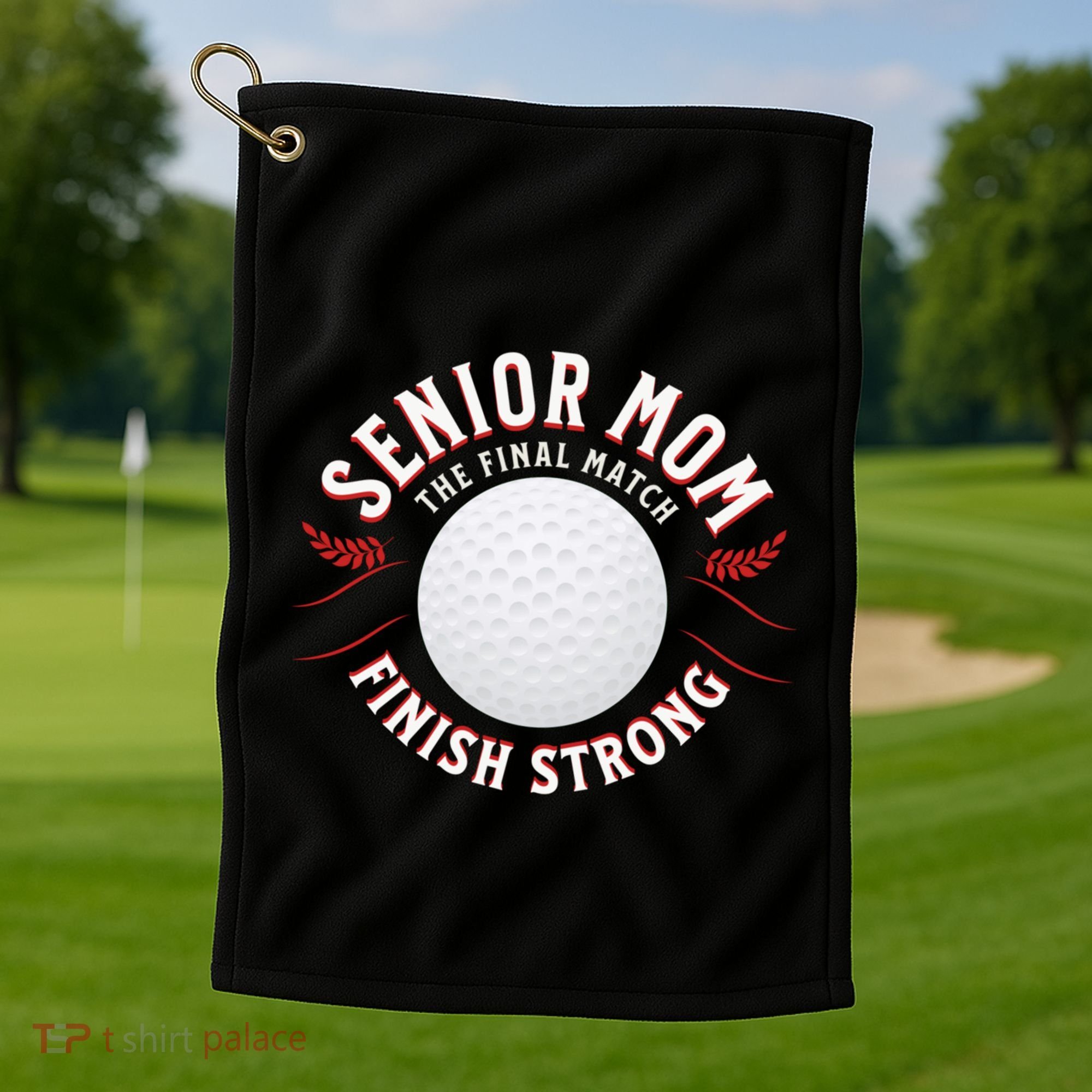 Senior Golf Mom Great Gift Golf Towel