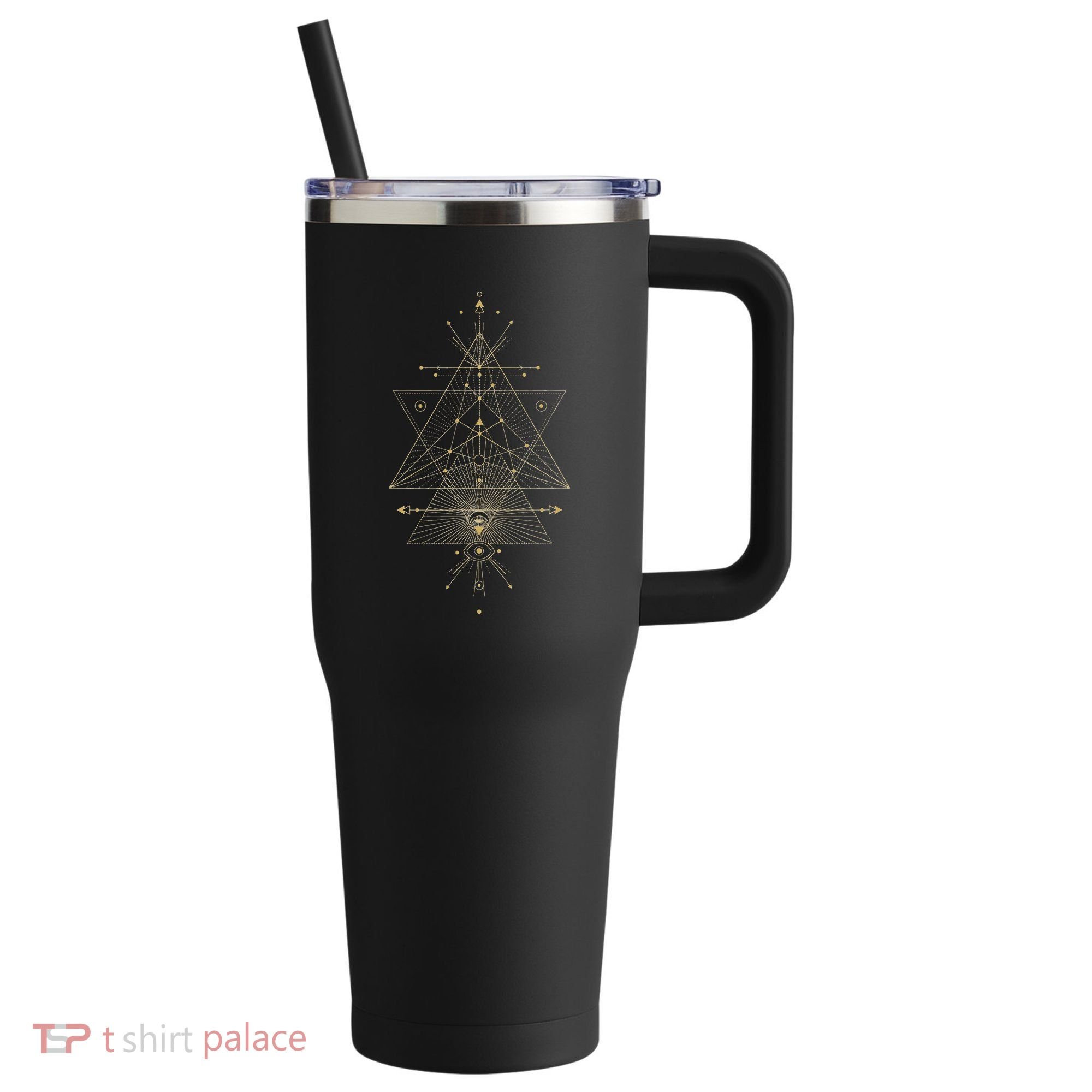 Sacred Geometry Mystical Symbol 40oz Vacuum Insulated Stainless Steel Travel Tumbler