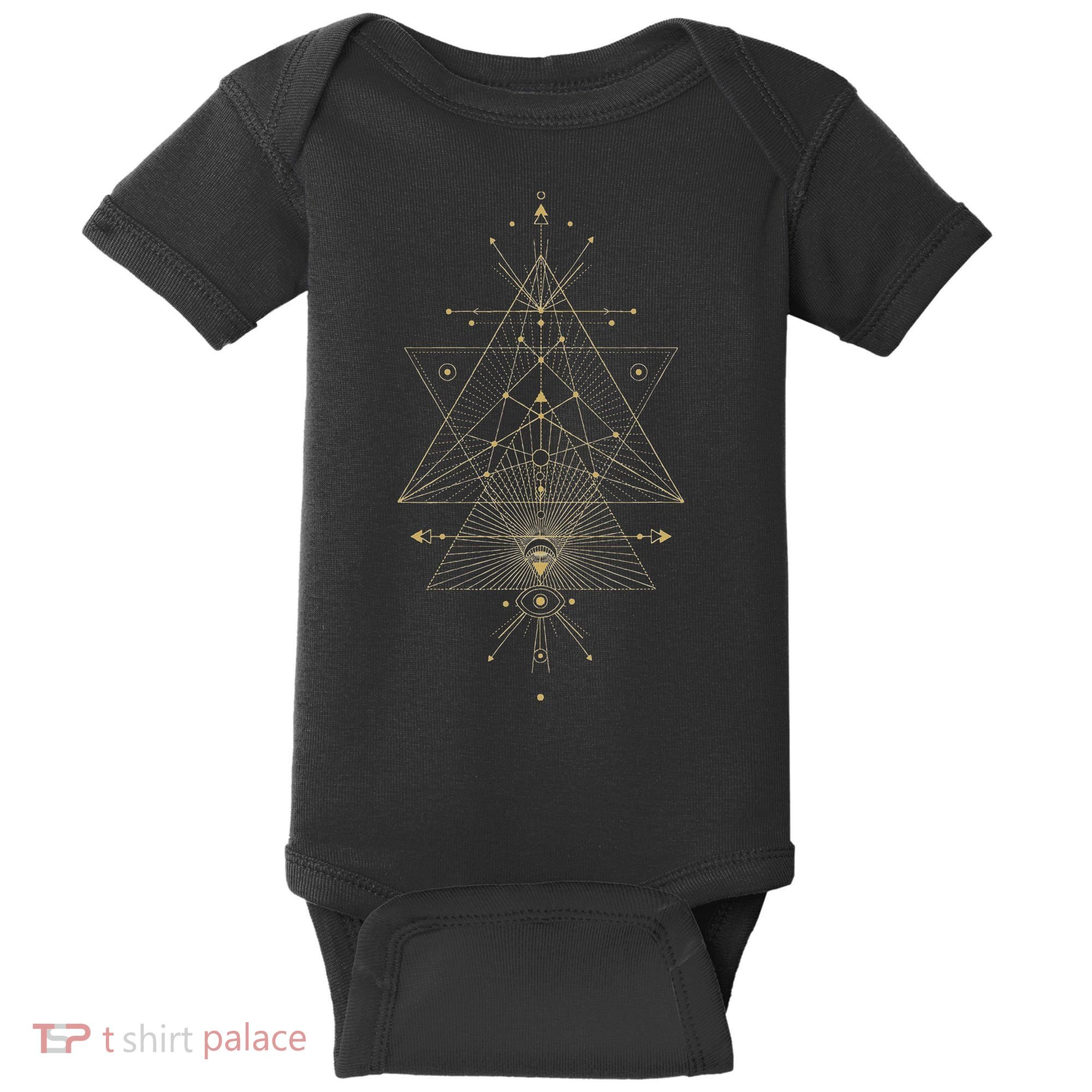 Sacred Geometry Mystical Symbol Baby Bodysuit