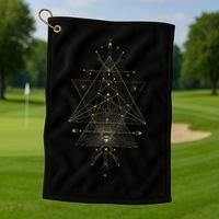 Sacred Geometry Mystical Symbol Golf Towel thumb 1