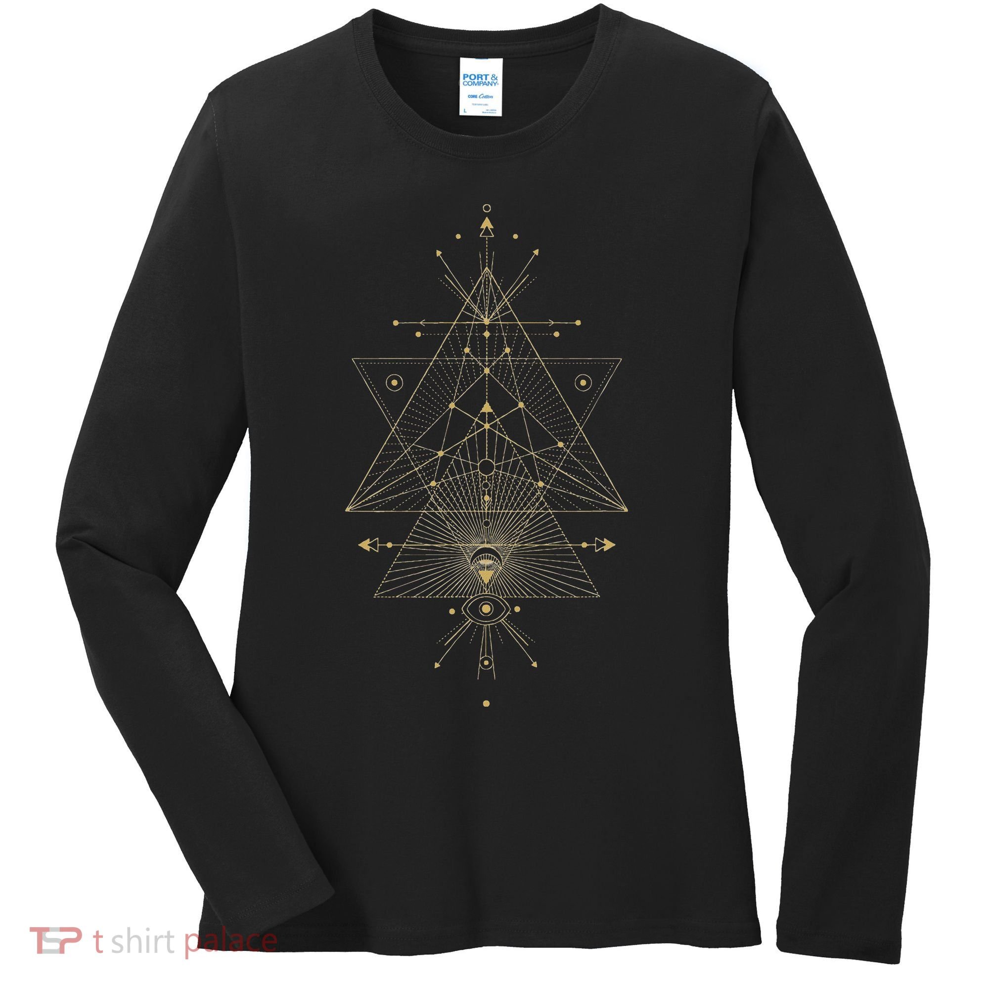 Sacred Geometry Mystical Symbol Women's Long Sleeve Shirt