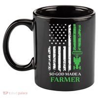 So God Made A Farmer Farming Farmer 11oz C Handle Ceramic Mug thumb 2