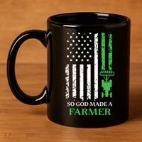 So God Made A Farmer Farming Farmer 11oz C Handle Ceramic Mug thumb 4