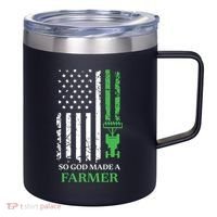 So God Made A Farmer Farming Farmer 12oz Stainless Steel Coffee Mug thumb 0