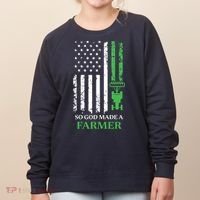 So God Made A Farmer Farming Farmer Women's Sweatshirt thumb 0