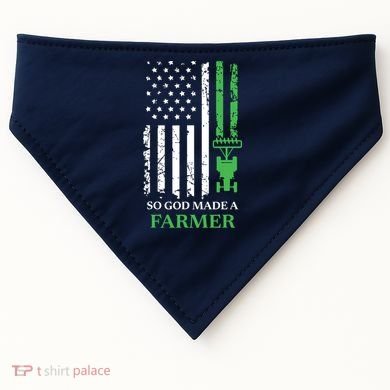 So God Made A Farmer Farming Farmer USA-Made Doggie Bandana