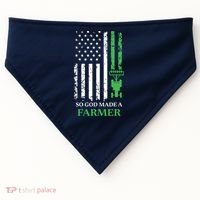 So God Made A Farmer Farming Farmer USA-Made Doggie Bandana thumb 0