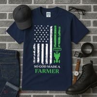 So God Made A Farmer Farming Farmer Tall T-Shirt thumb 3
