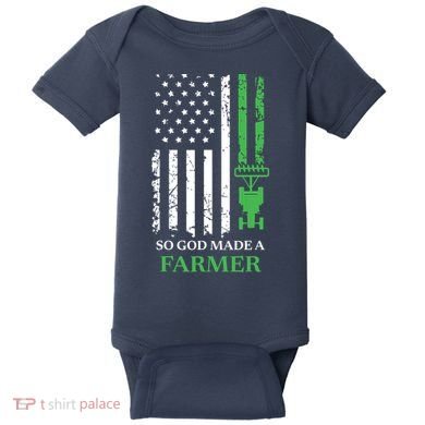 So God Made A Farmer Farming Farmer Baby Bodysuit