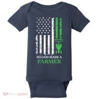 So God Made A Farmer Farming Farmer Baby Bodysuit thumb 0