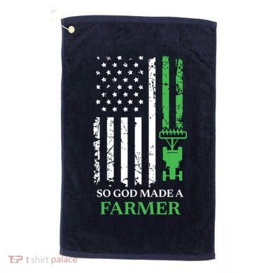 So God Made A Farmer Farming Farmer Golf Towel