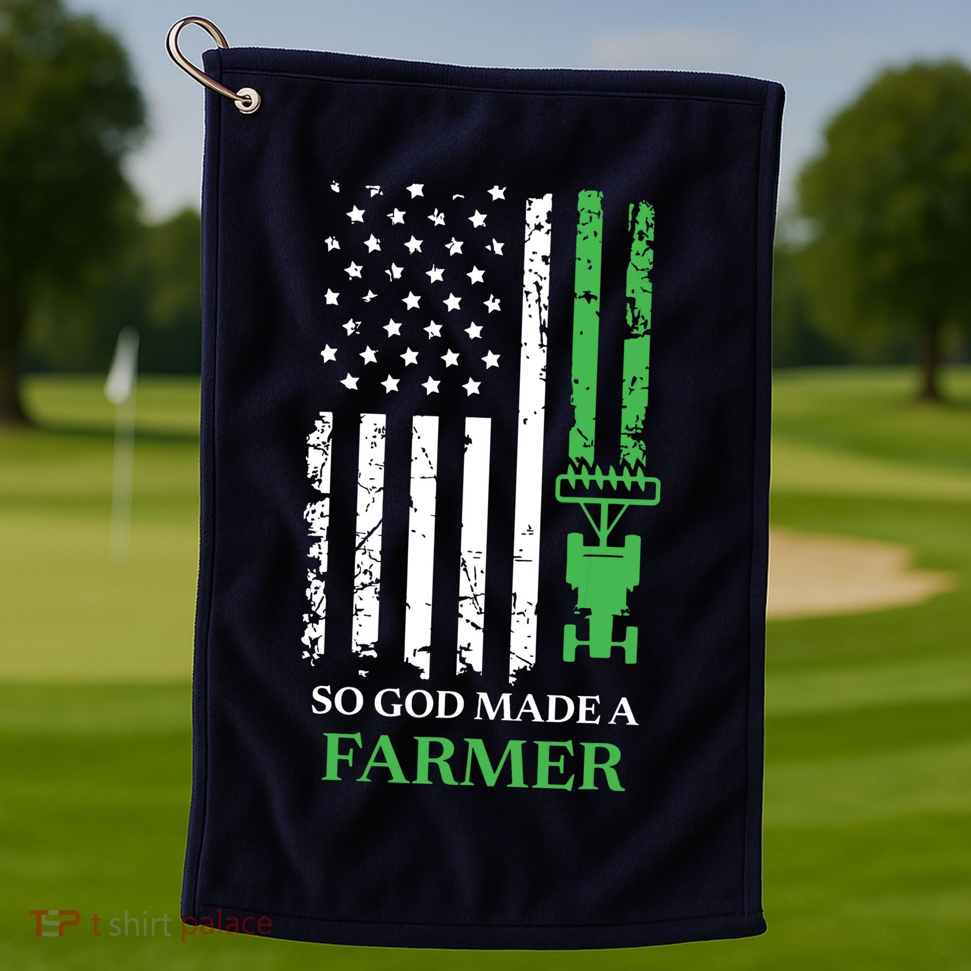 So God Made A Farmer Farming Farmer Golf Towel