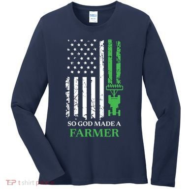 So God Made A Farmer Farming Farmer Women's Long Sleeve Shirt