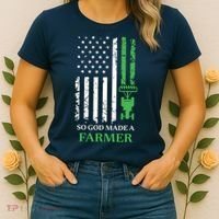 So God Made A Farmer Farming Farmer Women's T-Shirt thumb 2