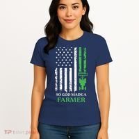So God Made A Farmer Farming Farmer Women's T-Shirt thumb 4