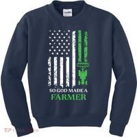 So God Made A Farmer Farming Farmer Kids Sweatshirt thumb 0