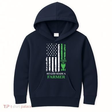 So God Made A Farmer Farming Farmer Kids Hoodie