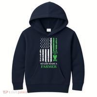 So God Made A Farmer Farming Farmer Kids Hoodie thumb 0