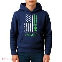 So God Made A Farmer Farming Farmer Kids Hoodie thumb 4