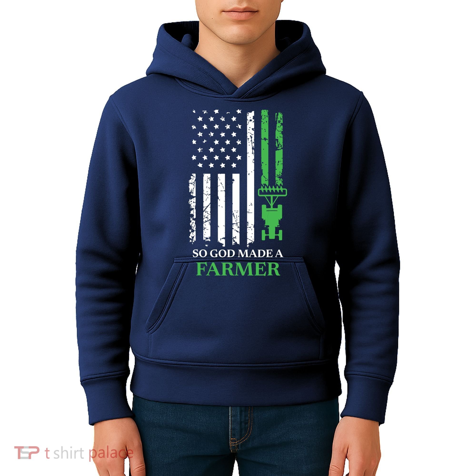 So God Made A Farmer Farming Farmer Kids Hoodie