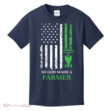 So God Made A Farmer Farming Farmer Kids T-Shirt