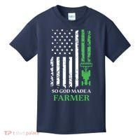 So God Made A Farmer Farming Farmer Kids T-Shirt thumb 0