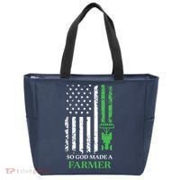 So God Made A Farmer Farming Farmer Tote Bag thumb 0
