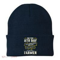 So God Made A Farmer Farming Agriculture Beanie thumb 0