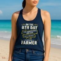So God Made A Farmer Farming Agriculture Women's Tank Top thumb 2