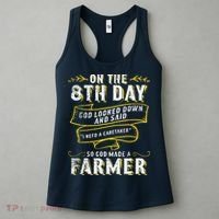 So God Made A Farmer Farming Agriculture Women's Tank Top thumb 3