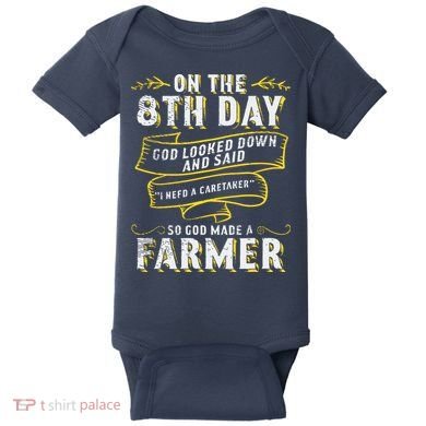 So God Made A Farmer Farming Agriculture Baby Bodysuit
