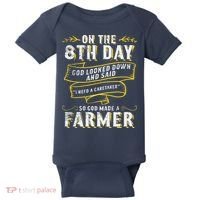 So God Made A Farmer Farming Agriculture Baby Bodysuit thumb 0