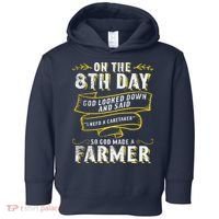 So God Made A Farmer Farming Agriculture Toddler Hoodie thumb 0