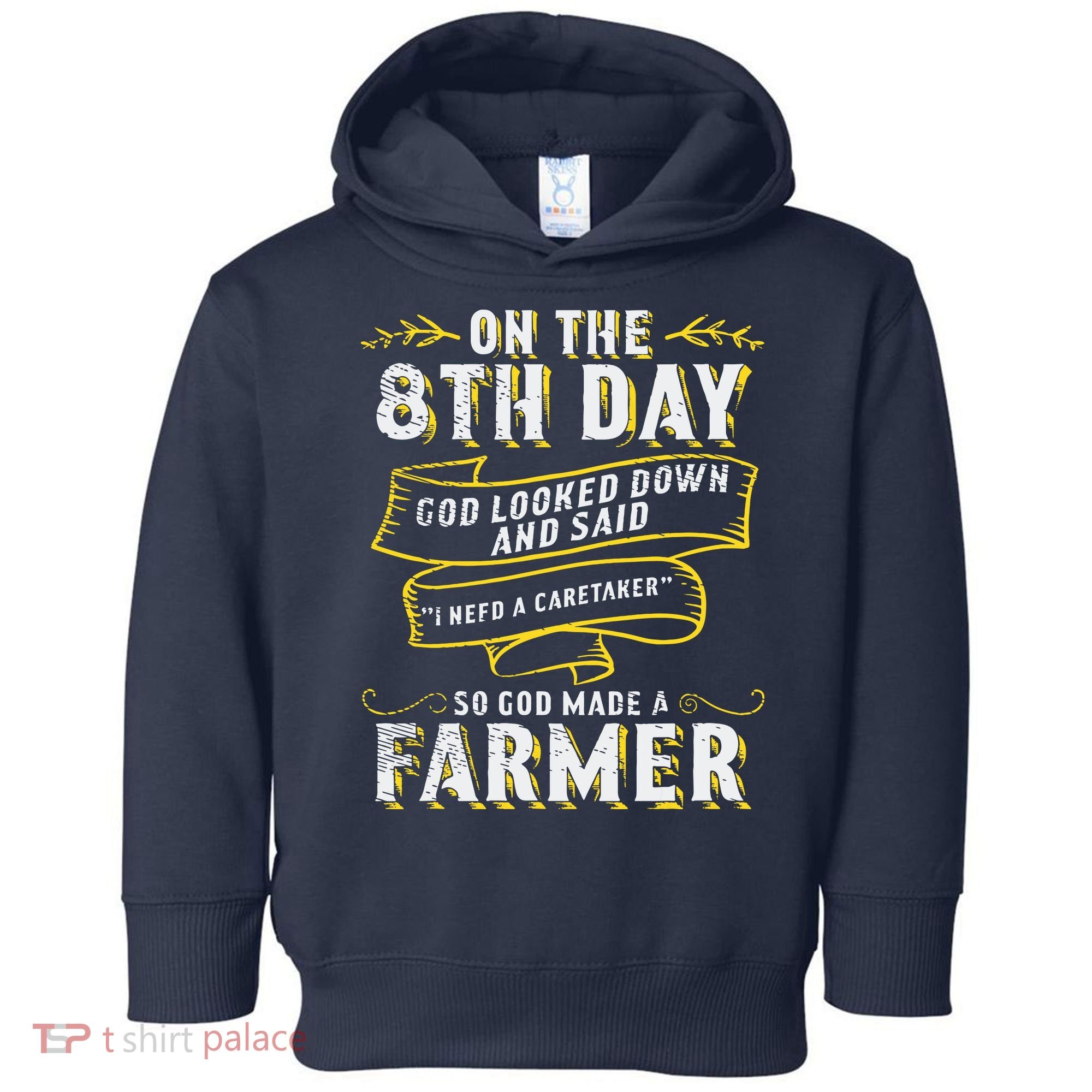 So God Made A Farmer Farming Agriculture Toddler Hoodie