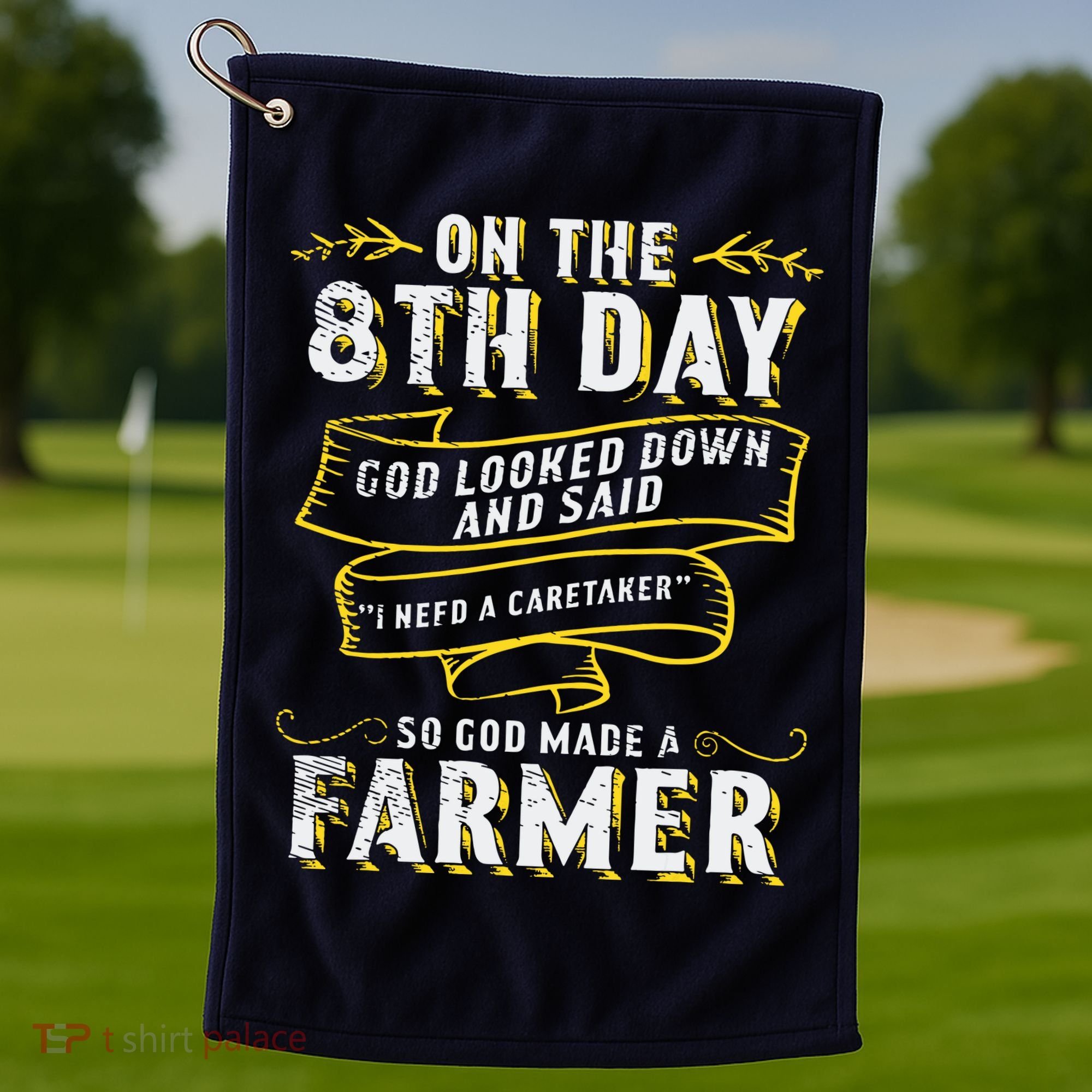 So God Made A Farmer Farming Agriculture Golf Towel