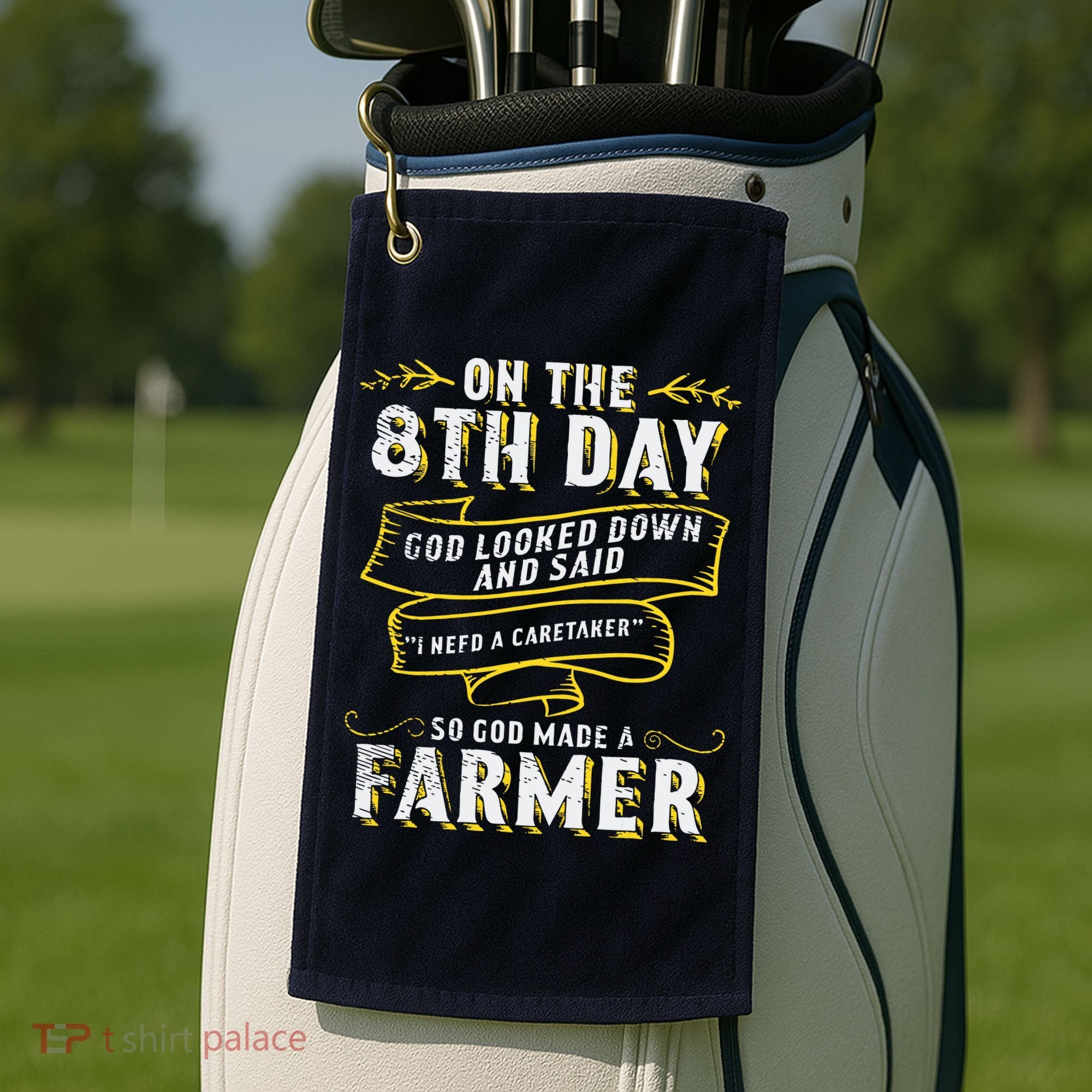 So God Made A Farmer Farming Agriculture Golf Towel
