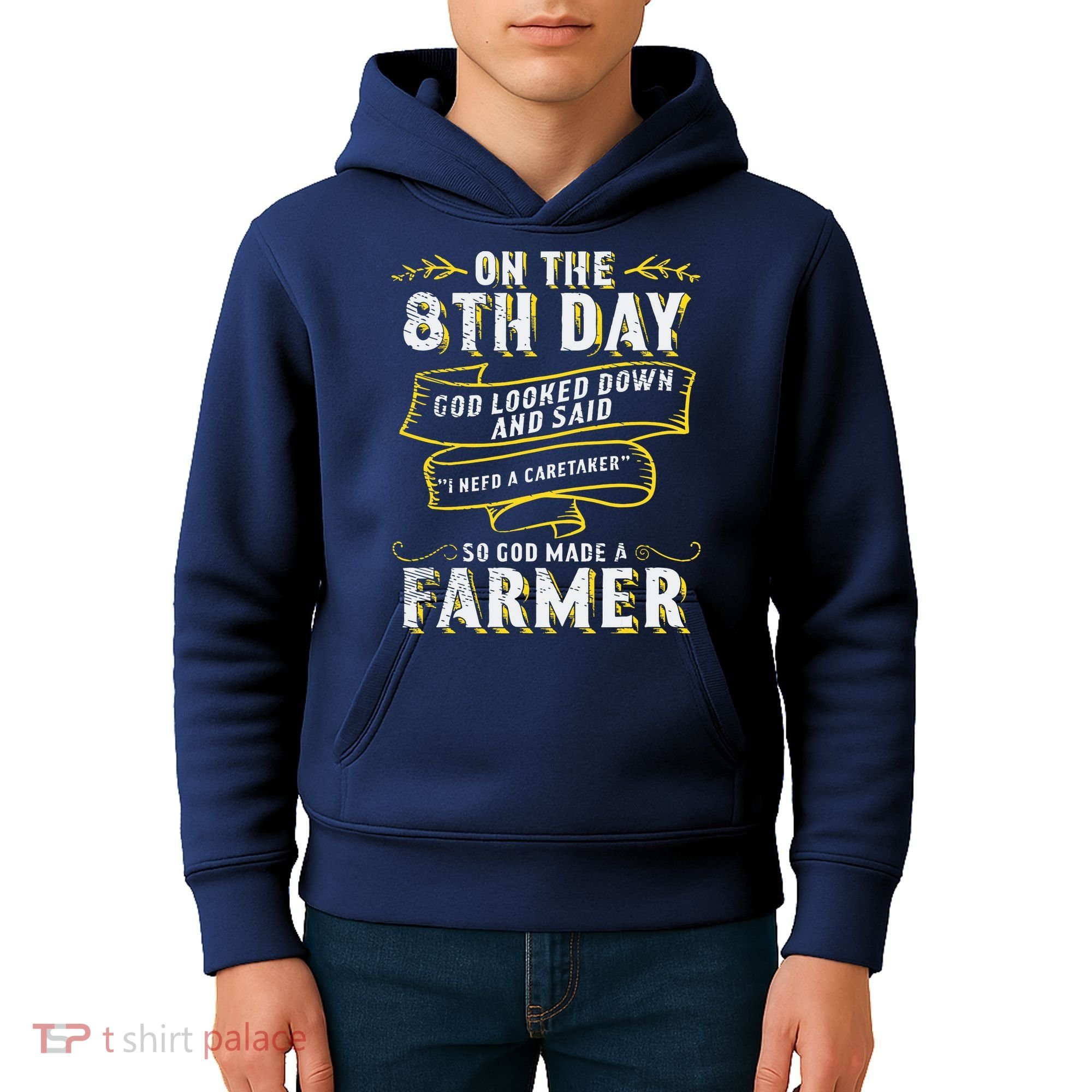 So God Made A Farmer Farming Agriculture Kids Hoodie