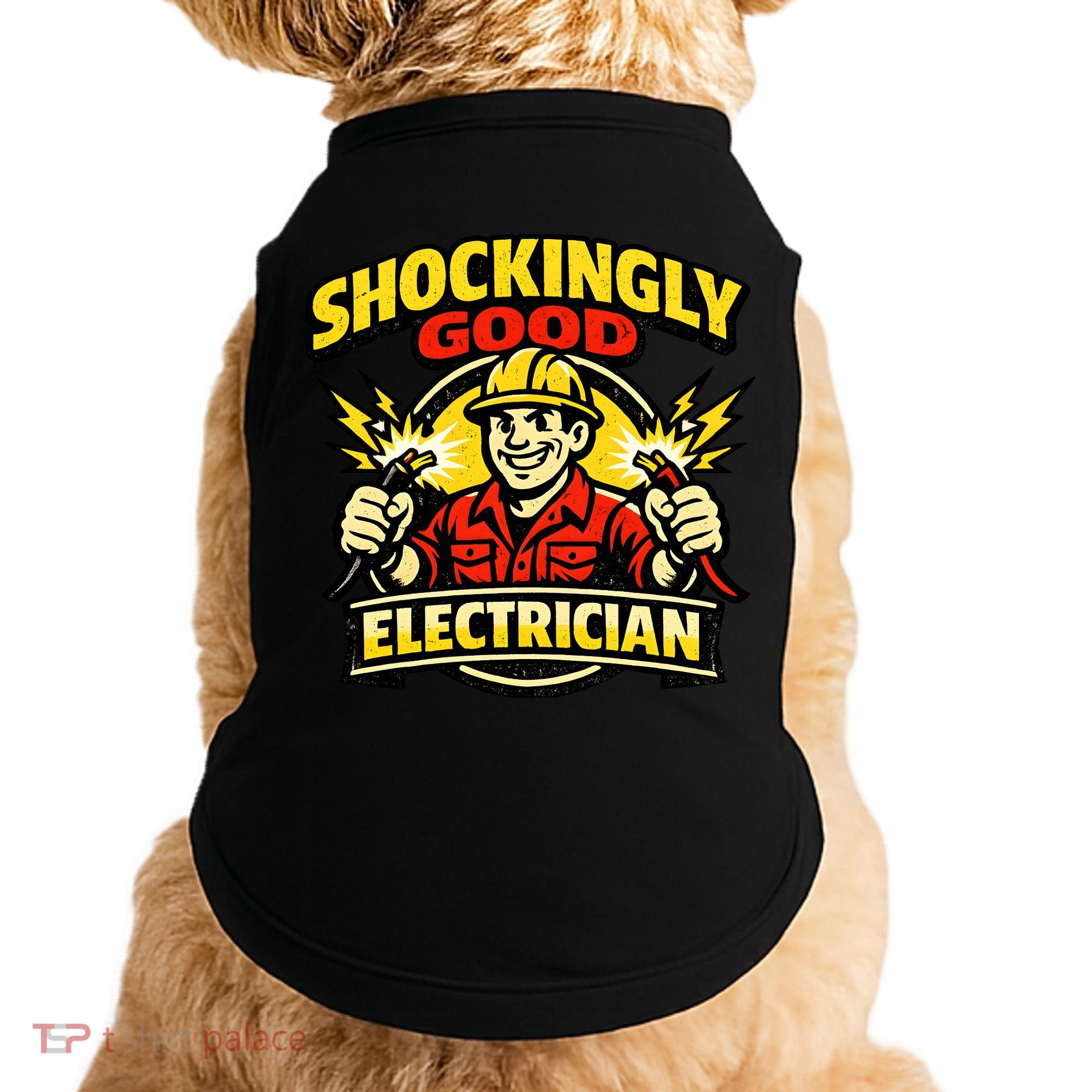 Shockingly Good Master Electrician Humor Doggie Tank